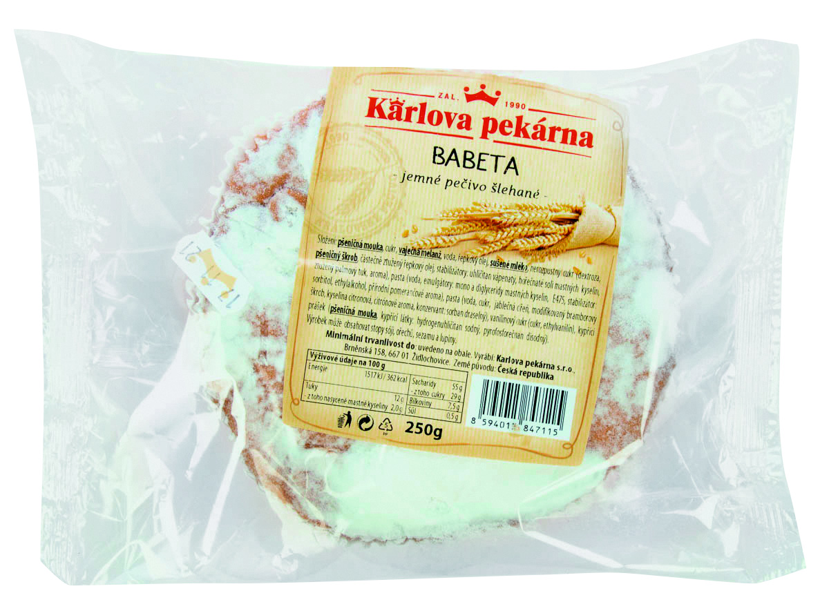 KARLOVA PEKÁRNA Babeta s citronovou příchutí bábovka 250 g