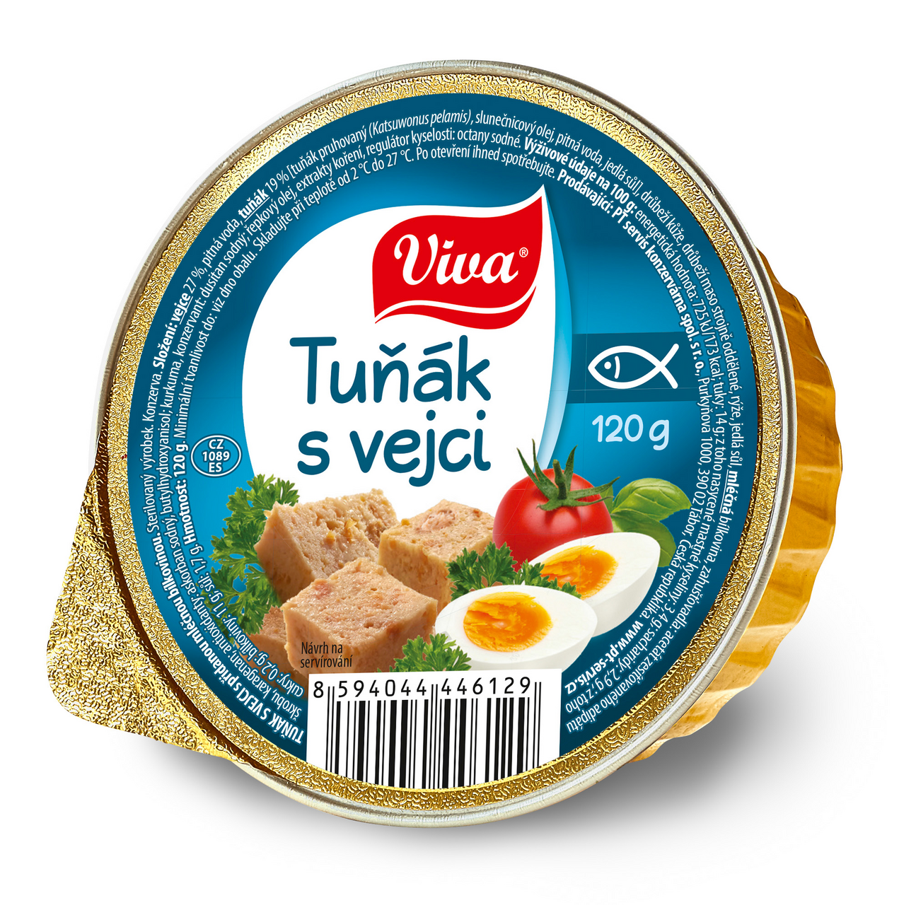 Viva tuňák s vejci 16 x 120 g