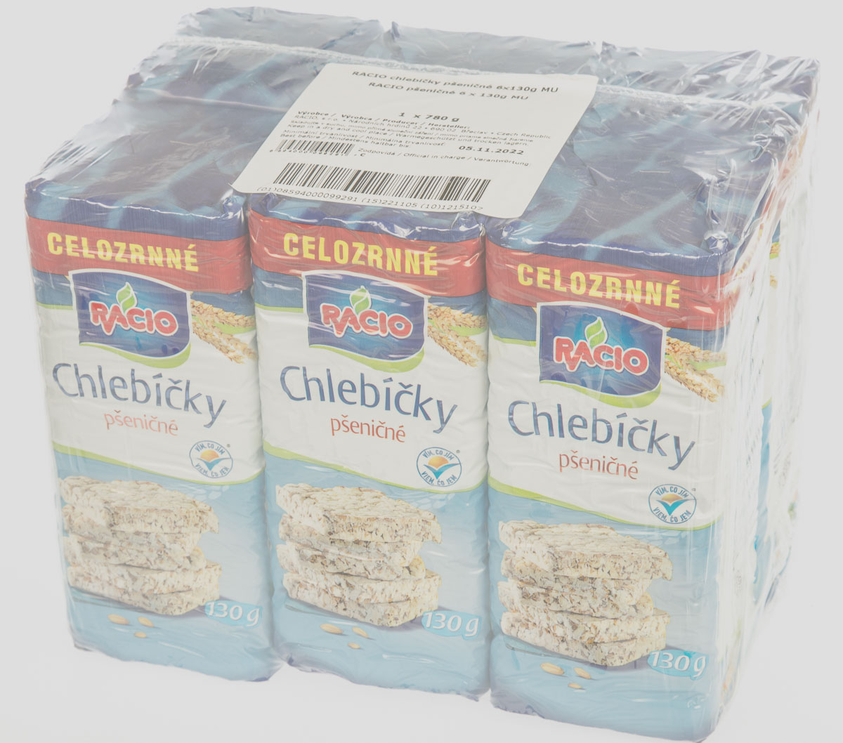 Racio Chlebíčky pšeničné 6 x 130 g