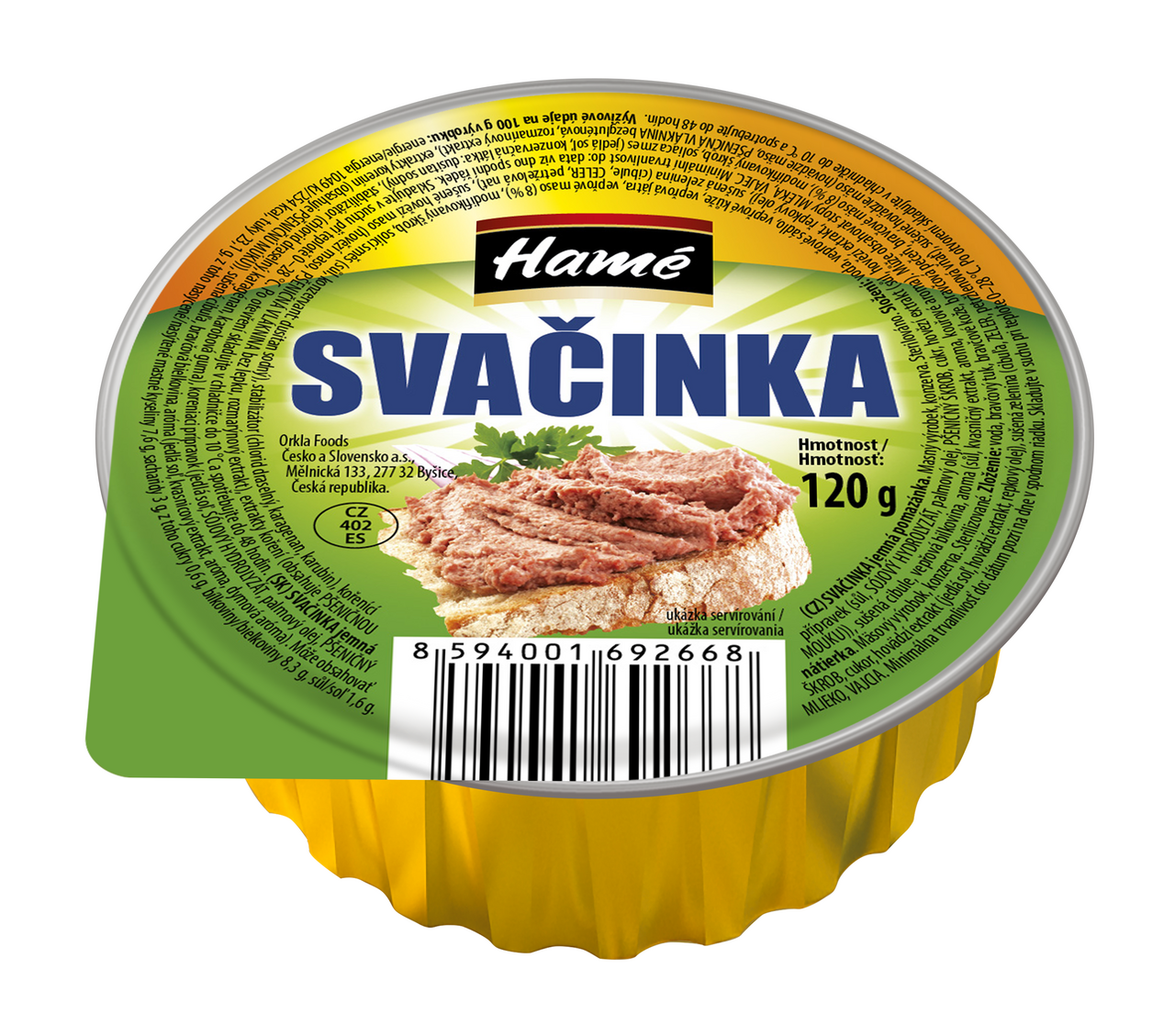 Hamé Svačinka pomazánka jemná 16 x 120 g