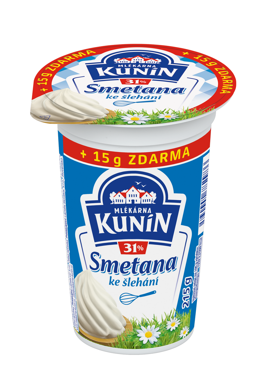 MLÉKÁRNA KUNÍN Smetana 31 % 20 x 200 g