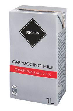 RIOBA Mléko na cappuccino 3,5 % 1 l