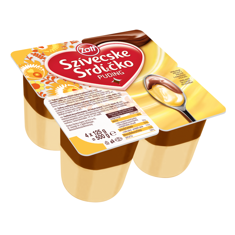 Zott Srdíčko puding vanilka chlaz. 4 x 125 g