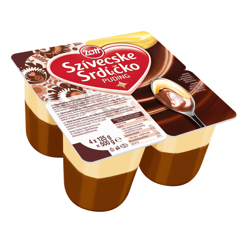 Zott Srdíčko puding čokoláda chlaz. 4 x 125 g