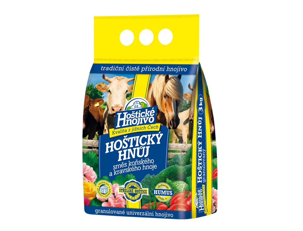 Hoštický hnůj směs kravského a koňského 3 kg