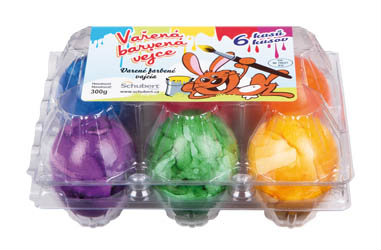 Schubert Vařená barvená vejce z podestýlky 