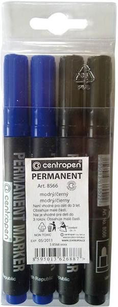 centropen Značkovač permanentní 8566 sada mix 4 ks