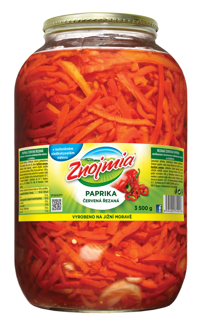 Znojmia Paprika červená řezy 3,5 kg