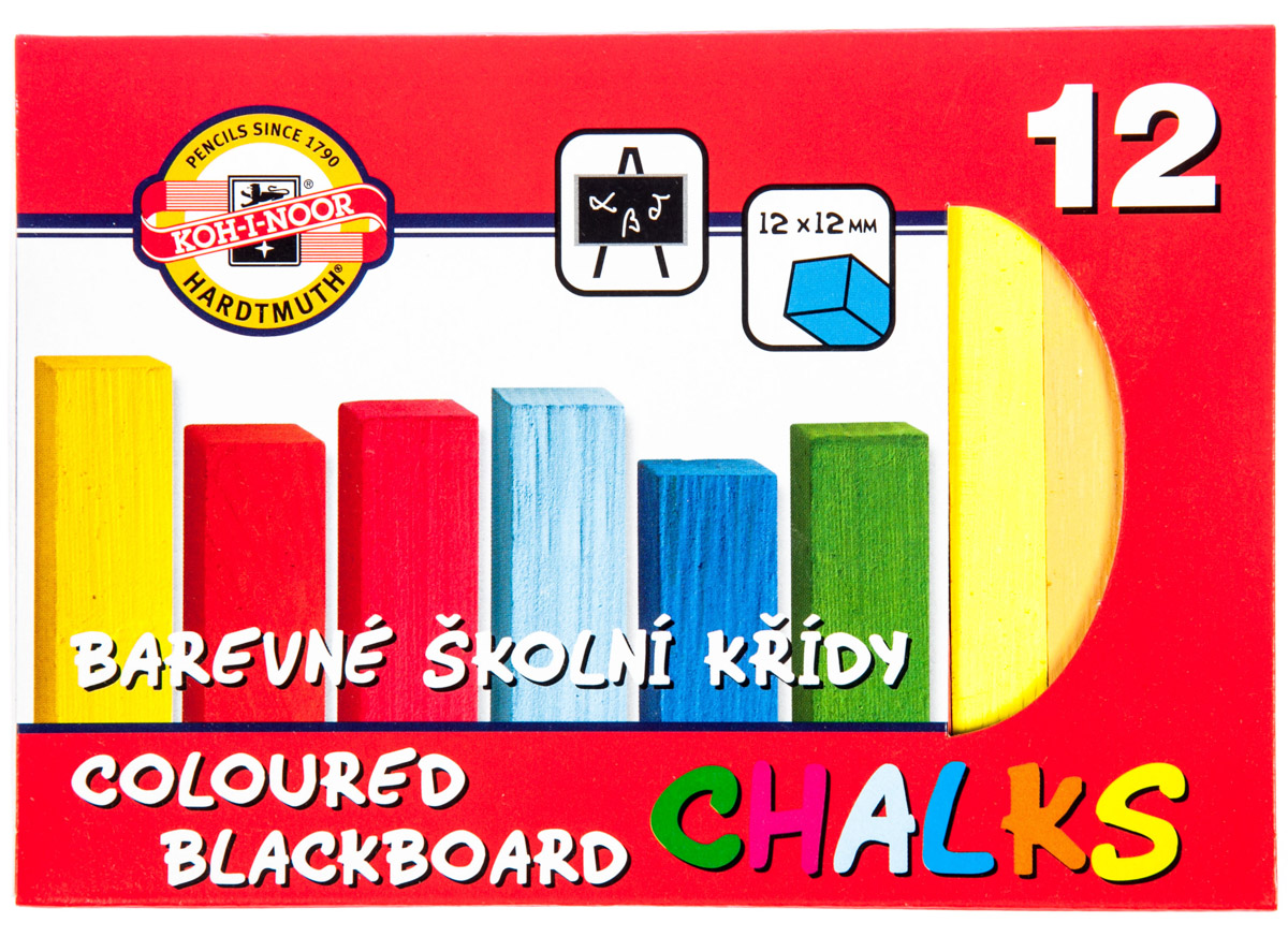 KOH-I-NOOR Křída školní barevná 12 ks