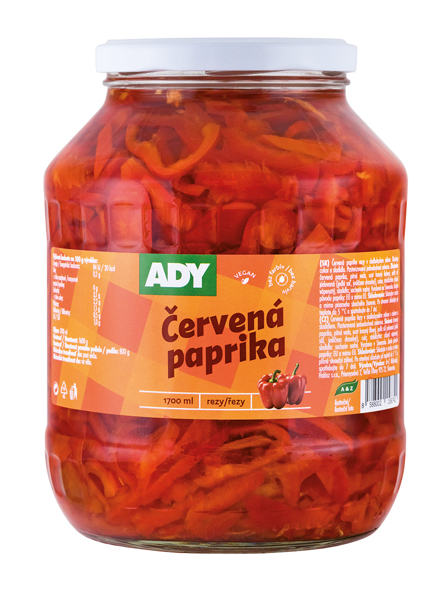 ADY Paprika červená řezaná 1600 g