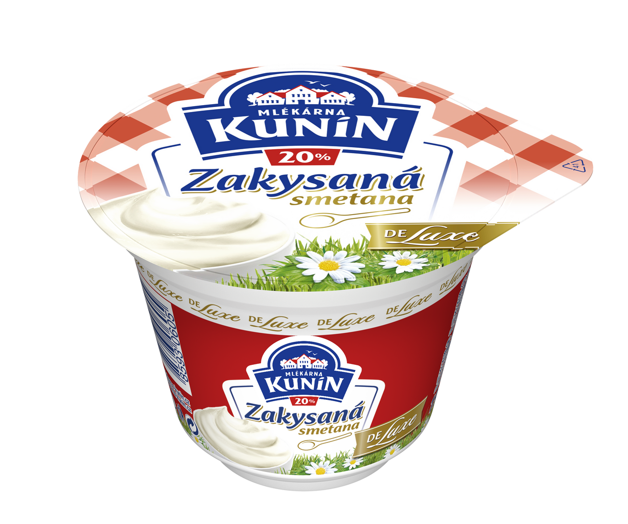 MLÉKÁRNA KUNÍN Smetana zakysaná de luxe 20 % chlaz. 6 x 190 g