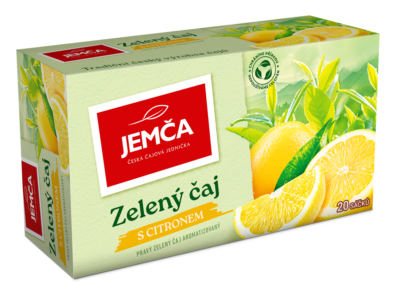JEMČA Zelený čaj s citronem 6 x 30 g