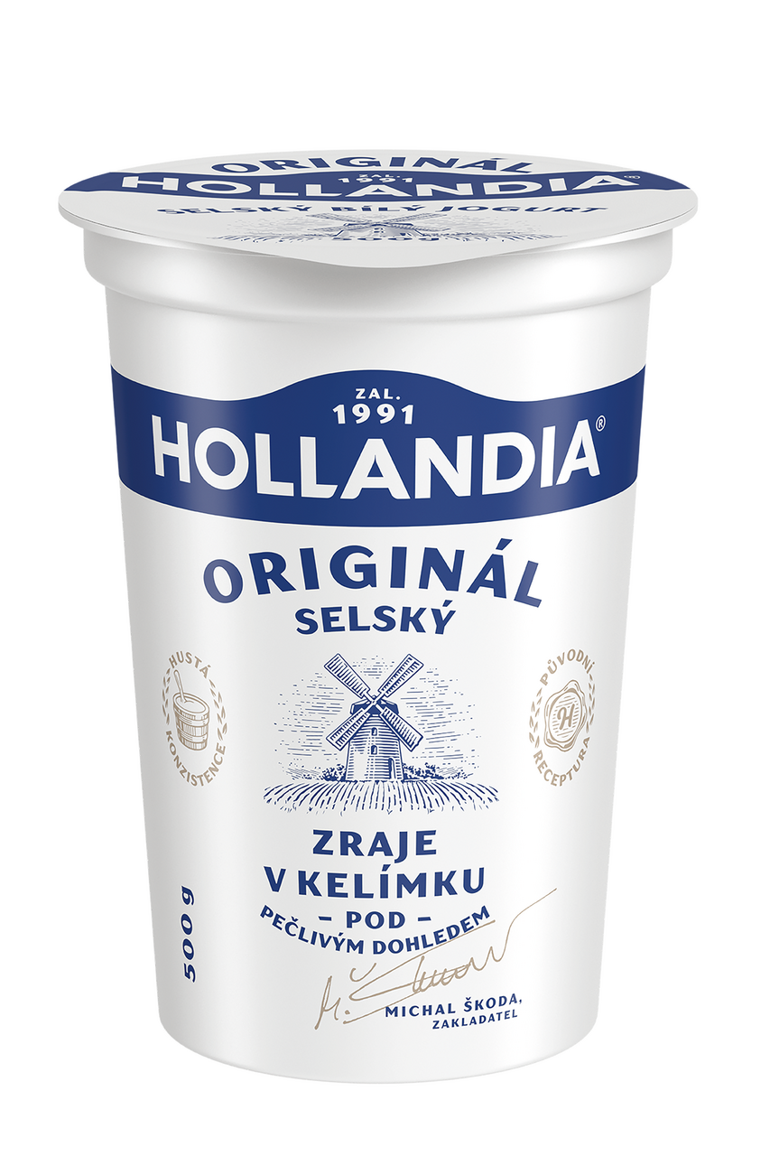 HOLLANDIA Selský jogurt bílý 3,7 % tuku chlaz. 12 x 500 g