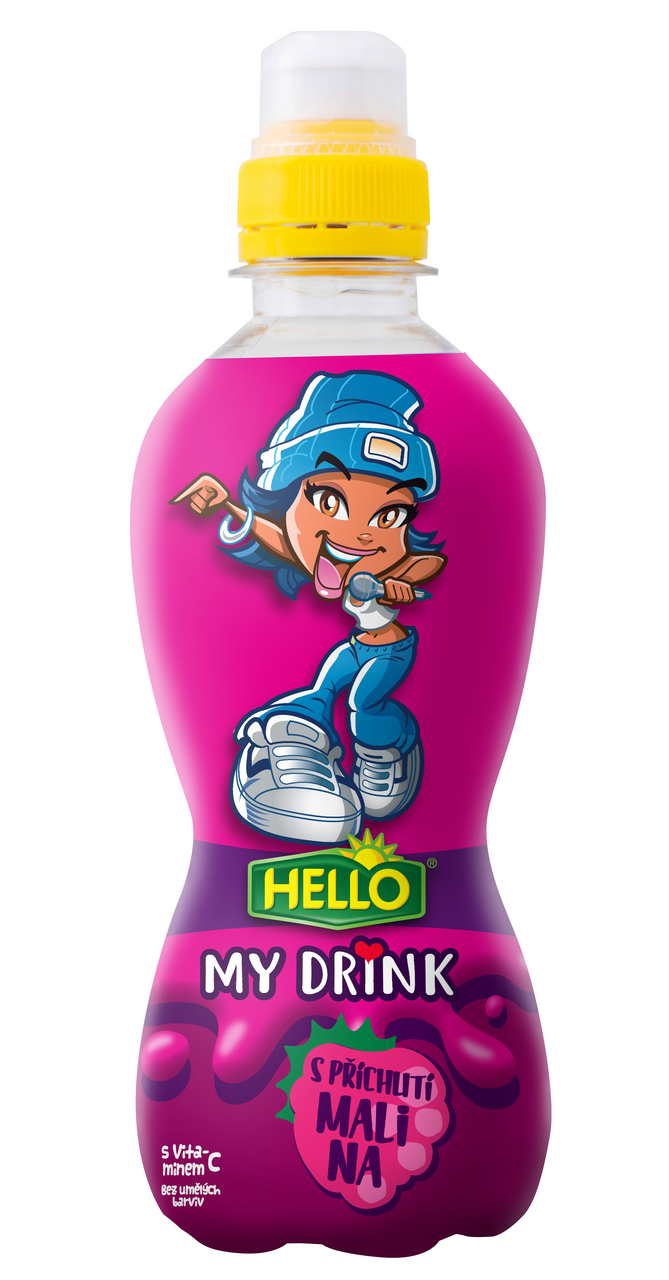 HELLO My Drink Nápoj malina 10 x 330 ml