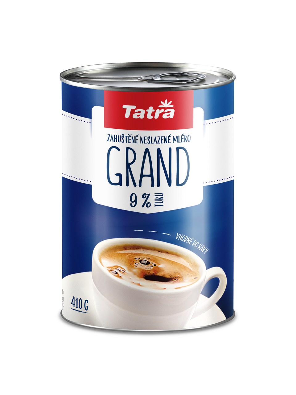 Tatra Grand Mléko zahuštěné neslazené 9 % chlaz. 2 x 410 g