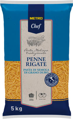 METRO Chef Penne Rigate těstoviny semolinové 5 kg