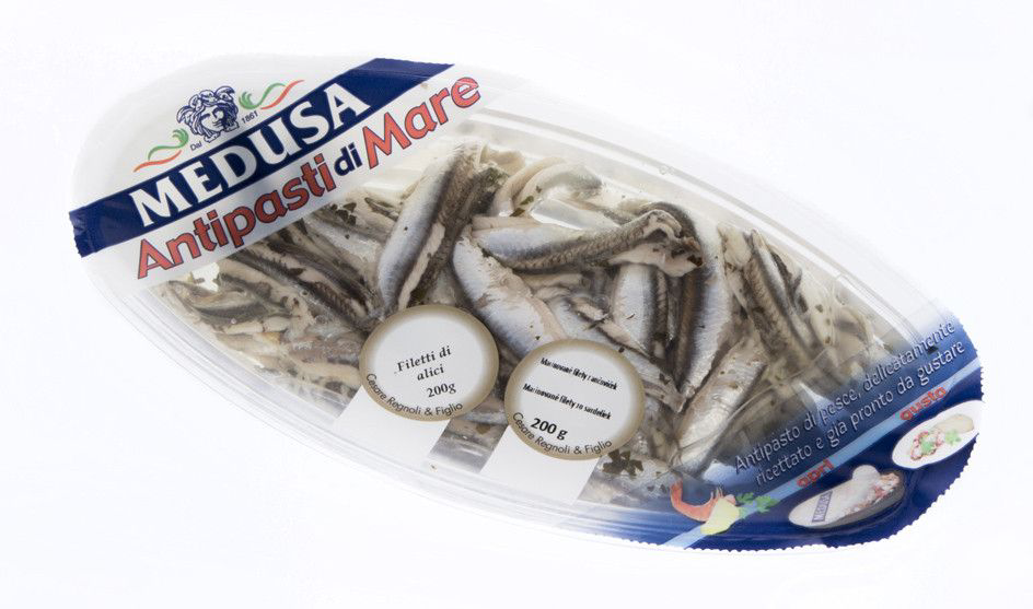 MEDUSA Ančovičky marinované (pevný podíl 130 g) chlaz. 200 g