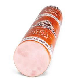 KOSTELECKÉ UZENINY Šunkový salám zauzený chlaz. váž. cca 2,4 kg