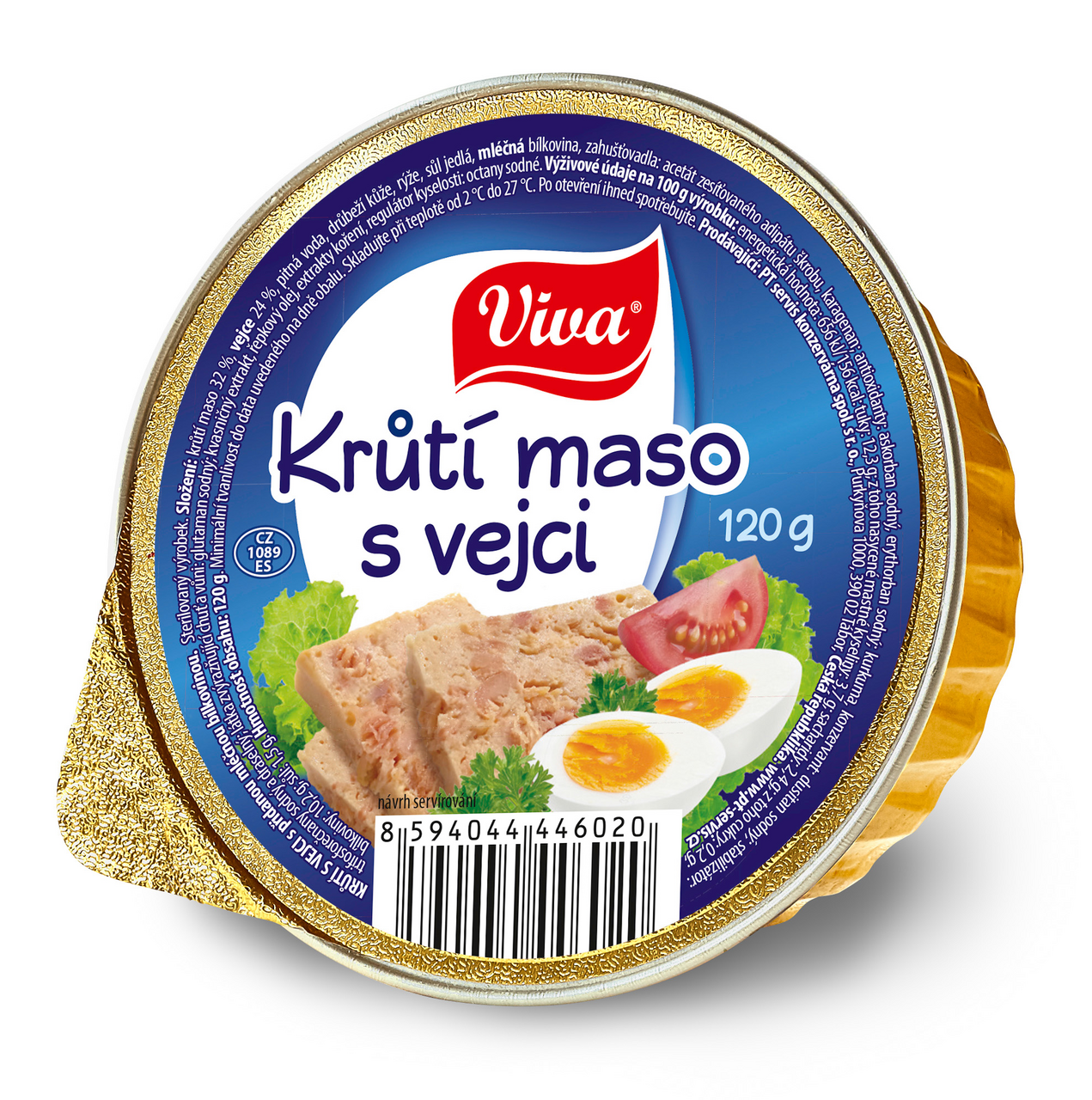 Viva Krůtí maso s vejci 16 x 120 g