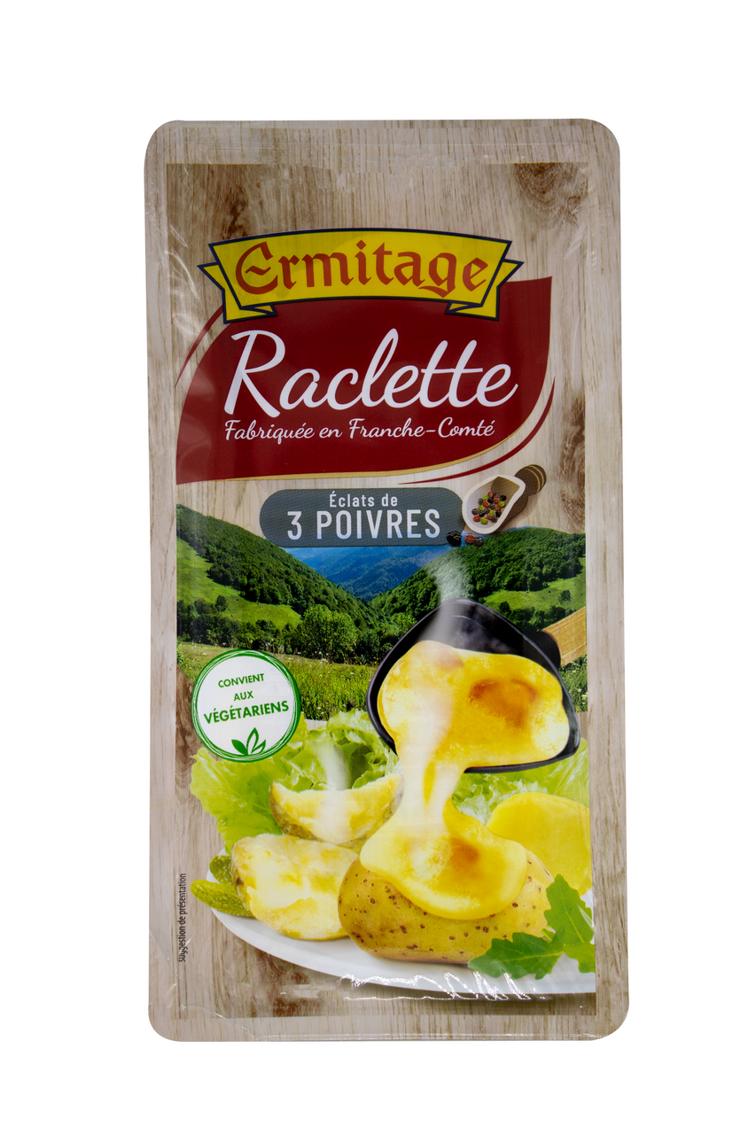 ERMITAGE Raclette sýr plátky s pepřem chlaz. 200 g