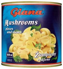 Giana Žampiony krájené 2,65 l