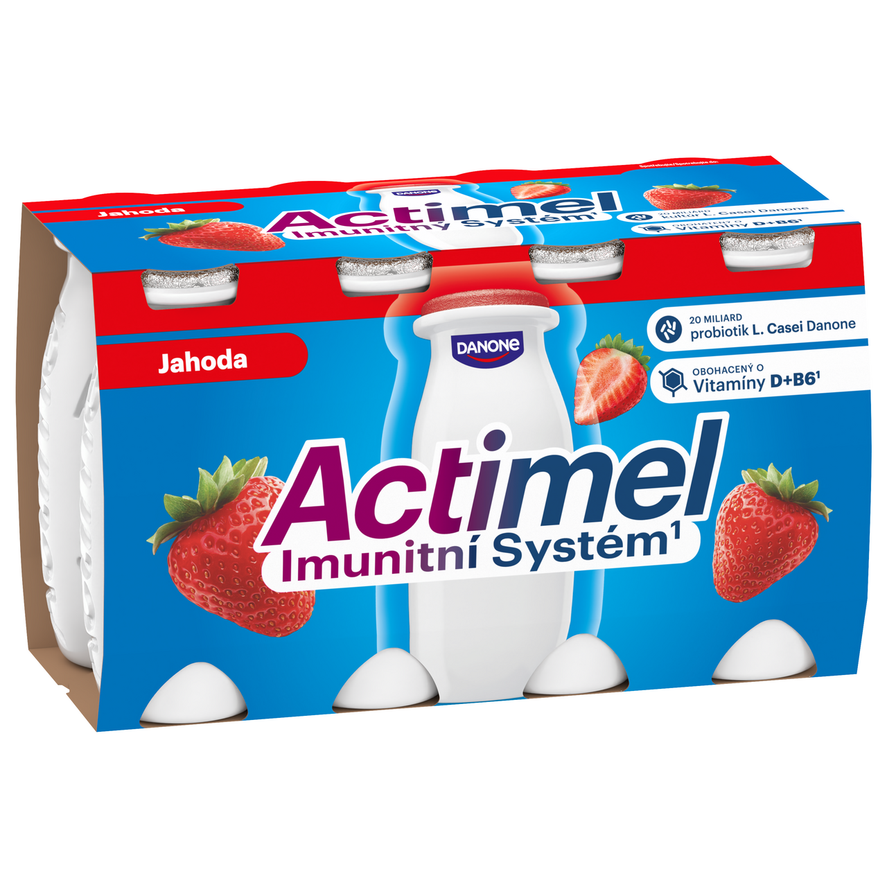Danone Actimel jogurtové mléko jahoda chlaz. 8 x 100 g
