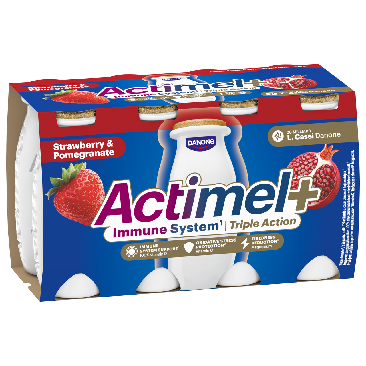 Danone Actimel jahoda granátové jablko chlaz. 3 x (8 x 100 ml)