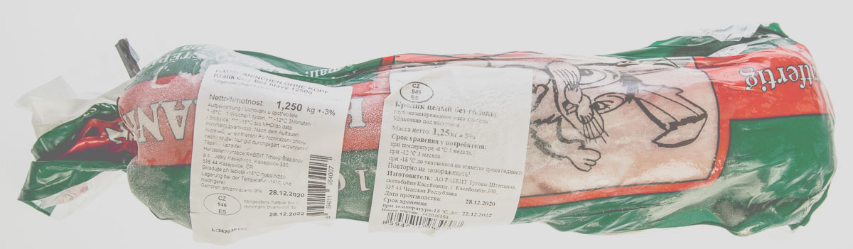 Králík bez hlavy mraž. 1,25 kg