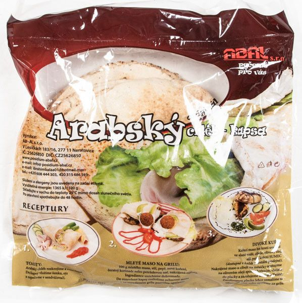 POSIDIUM Chléb arabský světlý 10 x 50 g