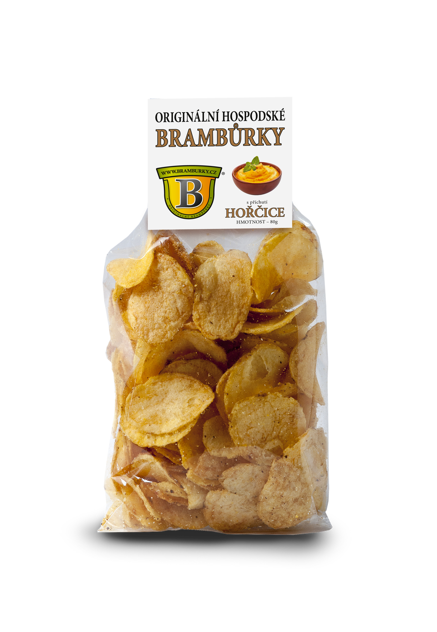 Hospodské brambůrky hořčice 20 x 80 g