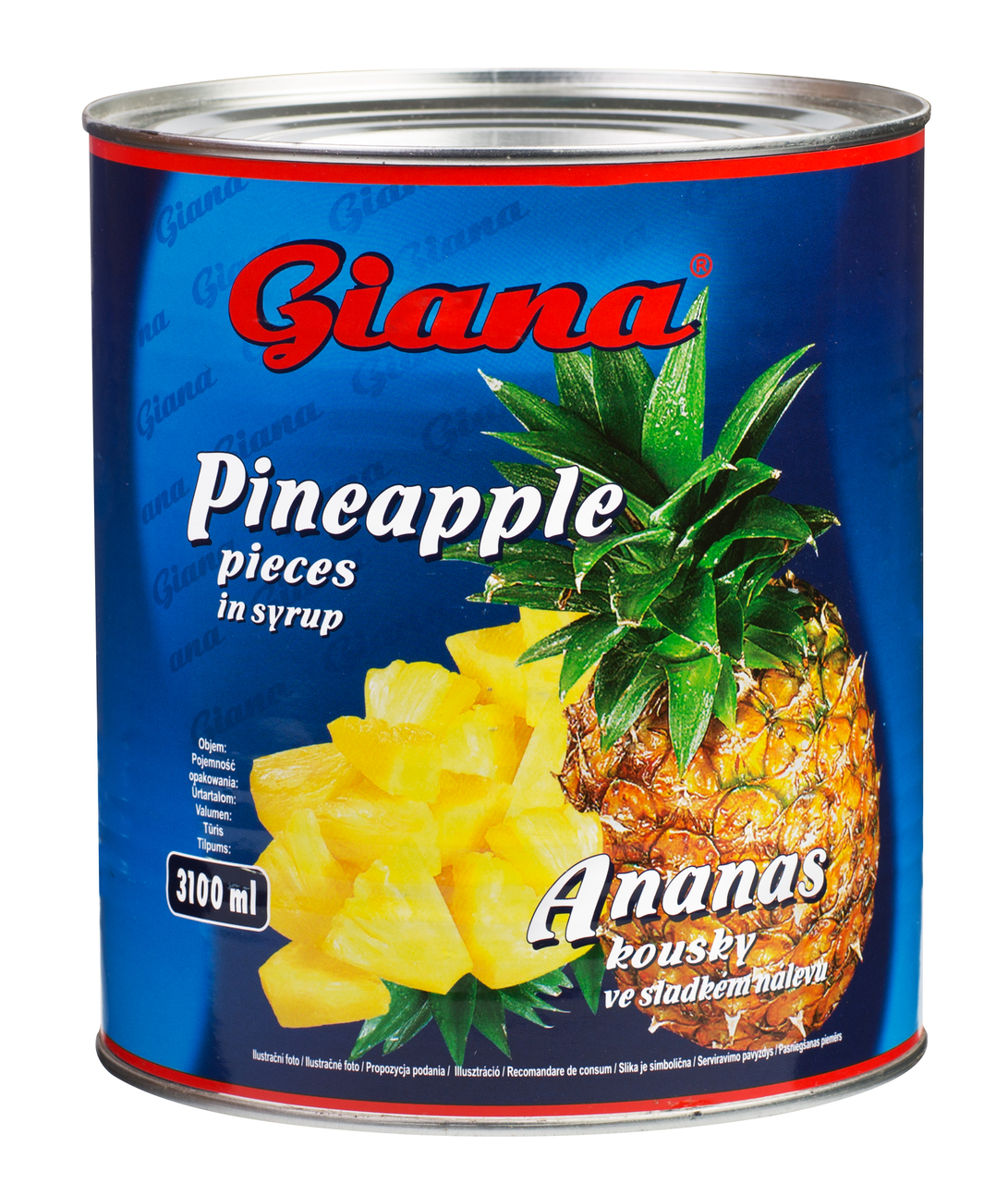 Giana Ananas kousky 3,1 l