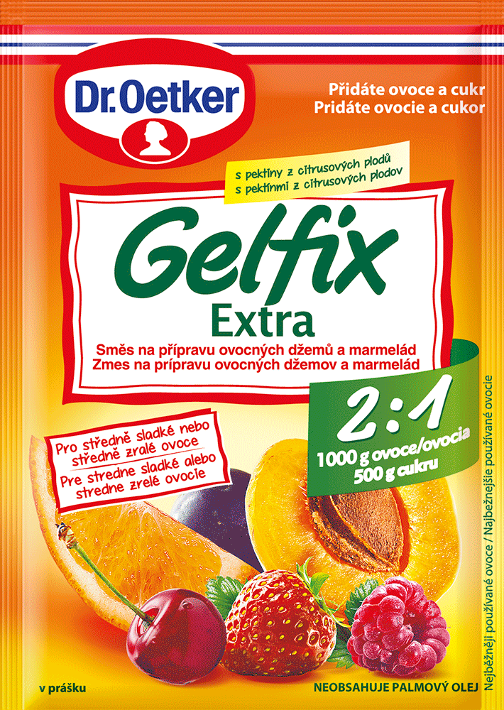 Dr. Oetker Gelfix Extra 2:1 Směs na přípravu džemů a marmelád 10 x 25 g