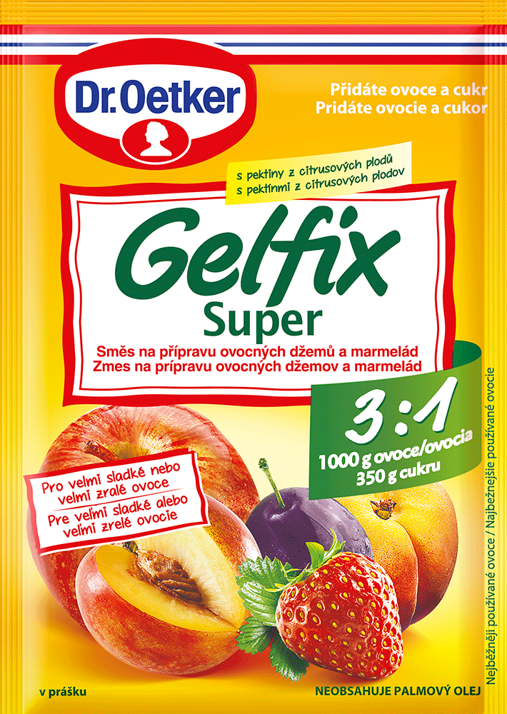Dr. Oetker Gelfix Super 3:1 Směs na přípravu džemů a marmelád 10 x 25 g