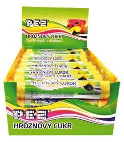 PEZ hroznový cukr citrónový 27 x 39 g