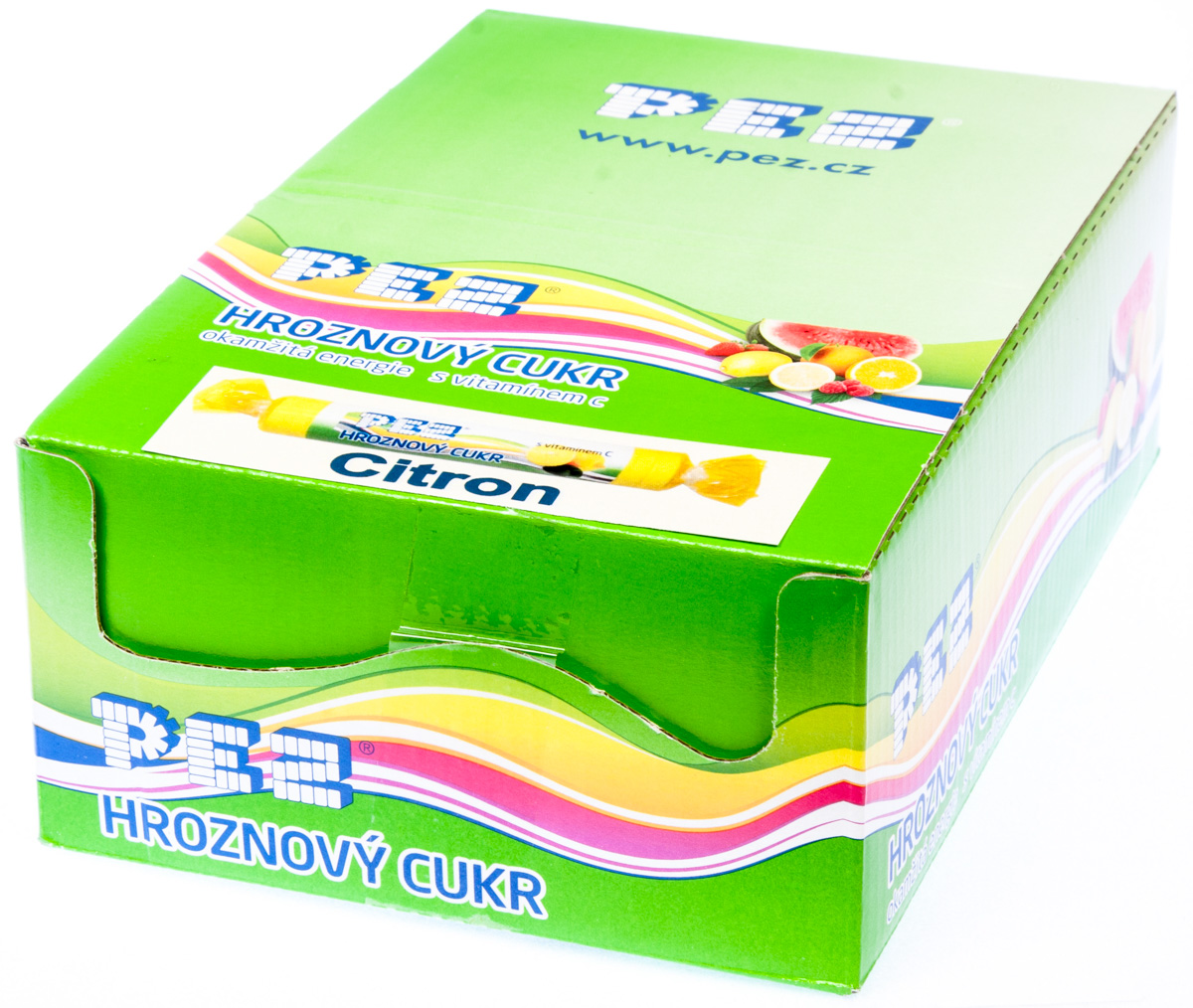 PEZ hroznový cukr citrónový 27 x 39 g