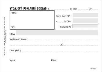 SIGMA Výdajový doklad 50 listů NCR 10 ks