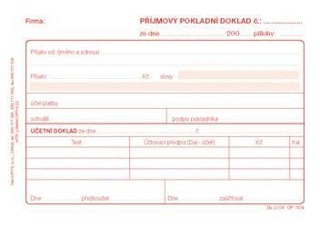 SIGMA Příjmový doklad A6 50 listů 10 ks