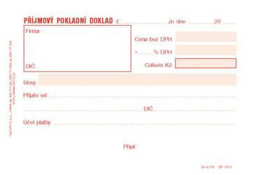 SIGMA Příjmový doklad jednoduchý 50 listů 10 ks