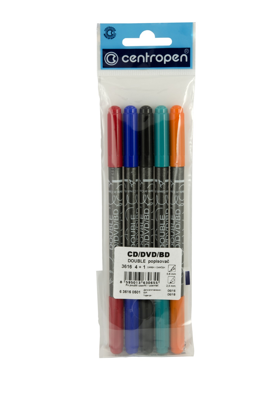 centropen Pero Double, CD, DVD, BD sada 5 ks