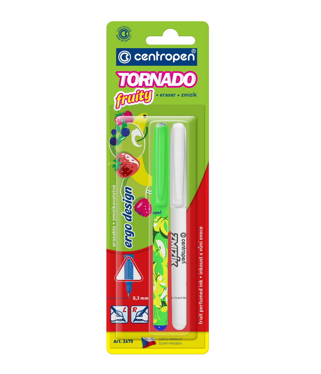 centropen Pero Roller Tornado fruity + zmizík sada 1 ks