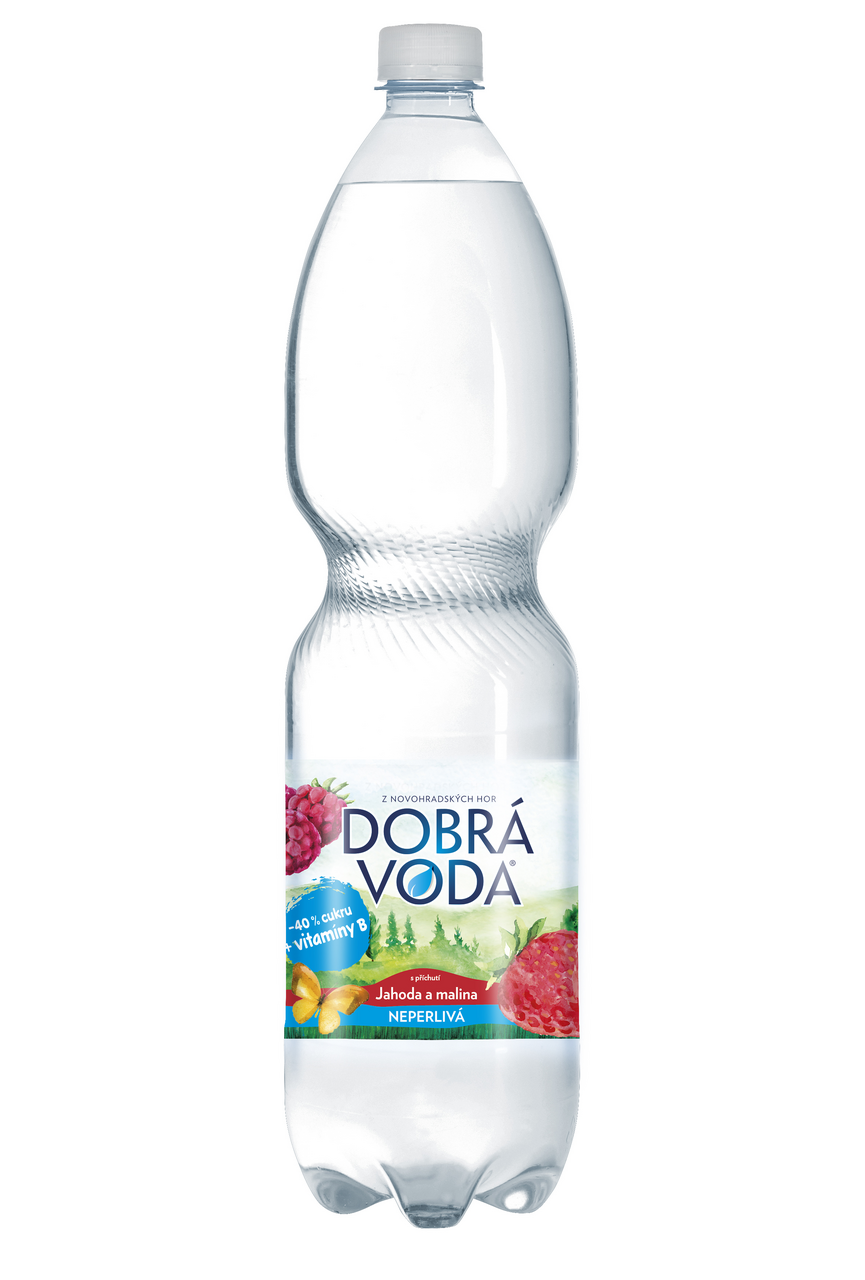 DOBRÁ VODA Ochucená jahoda malina 6 x 1,5 l