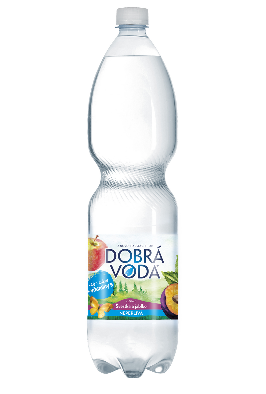 DOBRÁ VODA Ochucená švestka jahoda 6 x 1,5 l