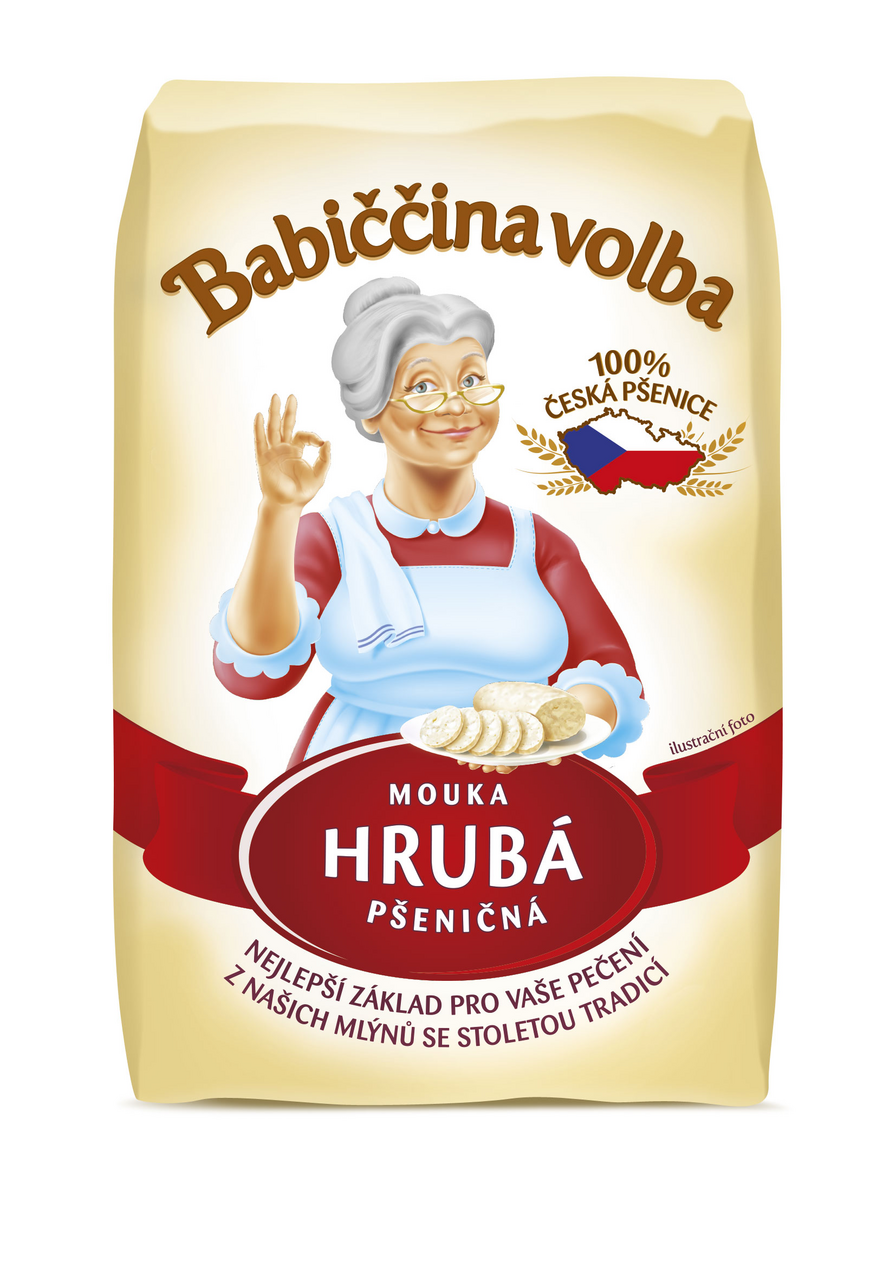 Babiččina volba Mouka pšeničná hrubá 4 x 1 kg