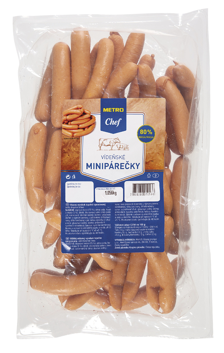 METRO Chef Párky vídeňské mini chlaz. váž. cca 1 kg