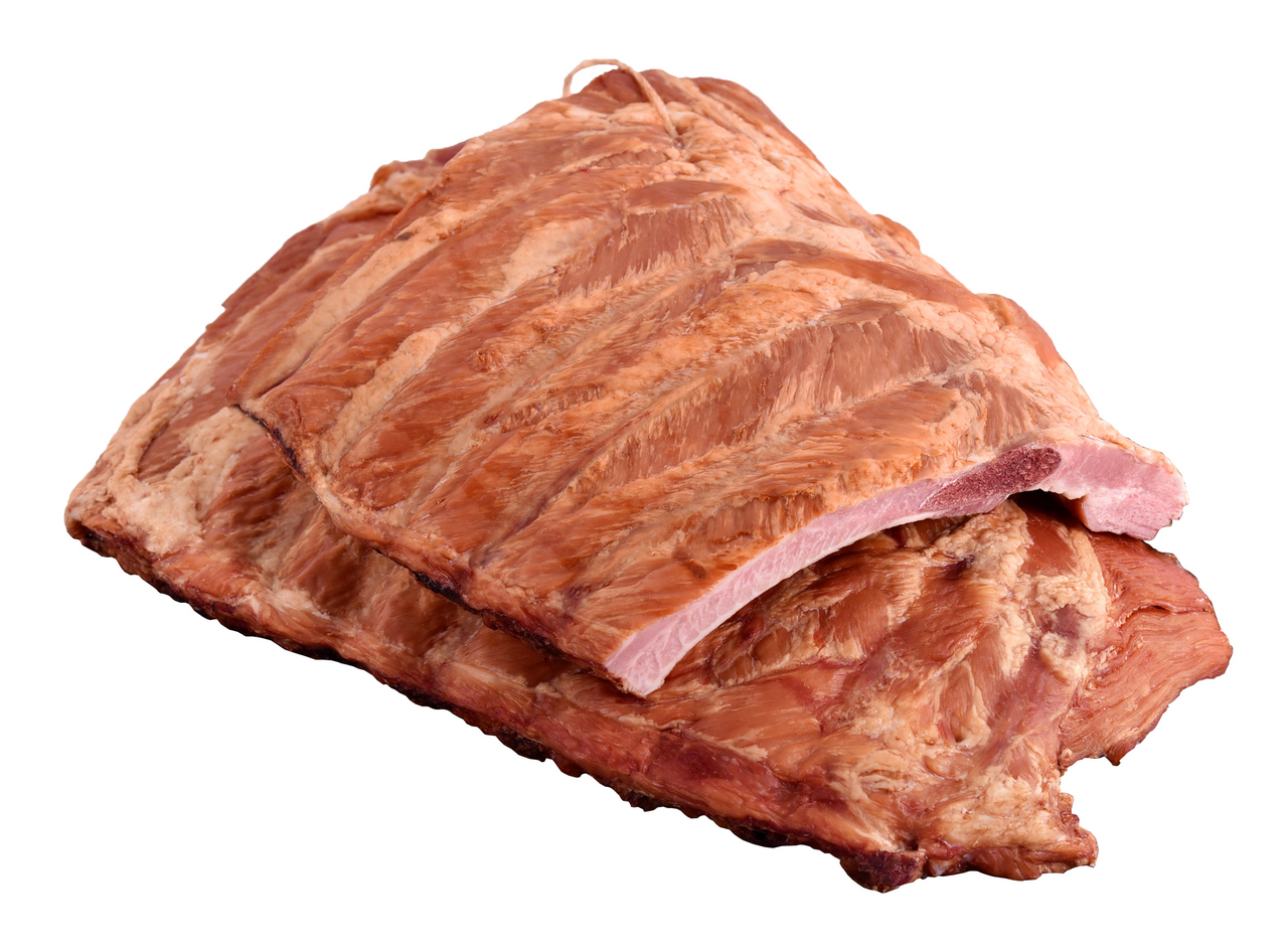 KOSTELECKÉ UZENINY Žebírka vepřová uzená chlaz. váž. cca 2 kg