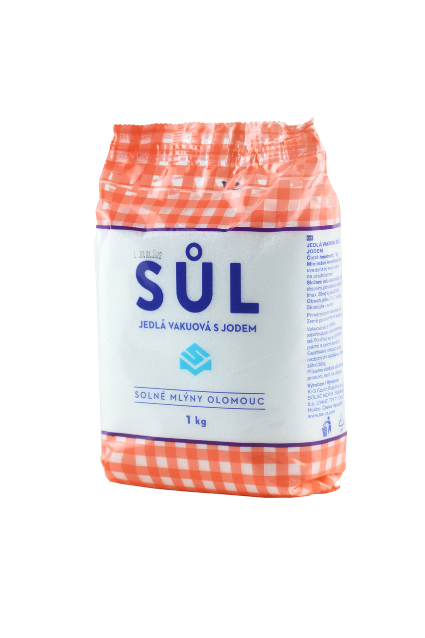 SOLNÉ MLÝNY Sůl jedlá s jódem 12 x 1 kg