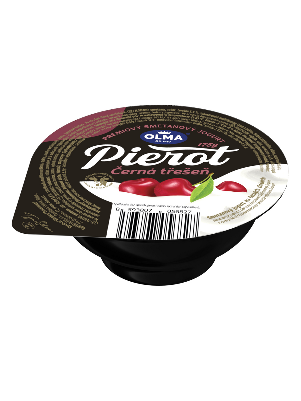 OLMA Pierot jogurt černá třešeň chlaz. 6 x 175 g