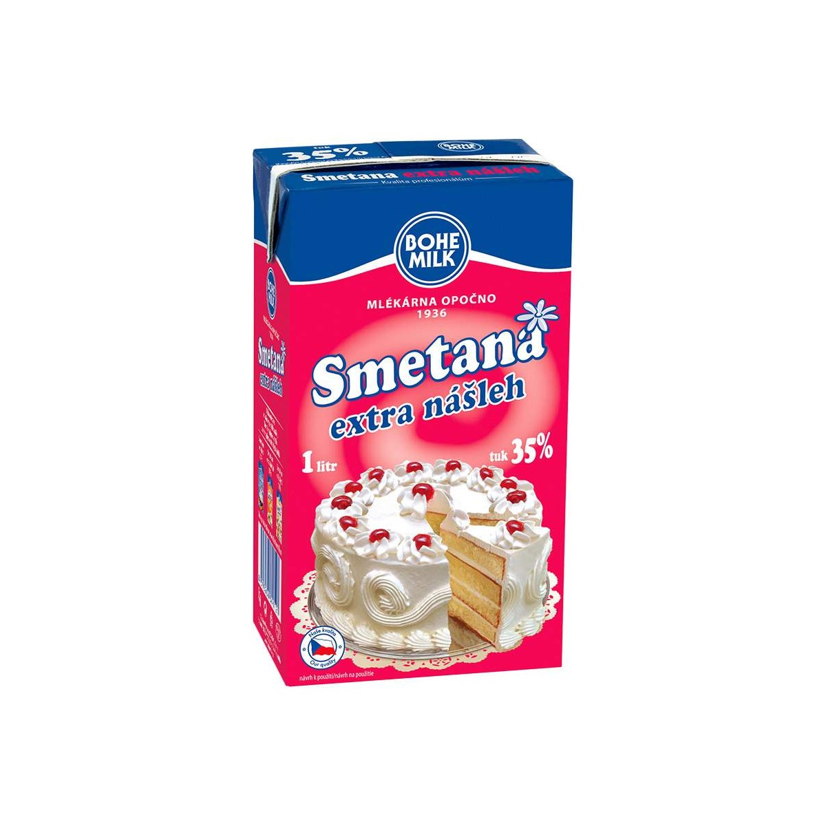 BOHEMILK Smetana nášleh 35 % 1 l