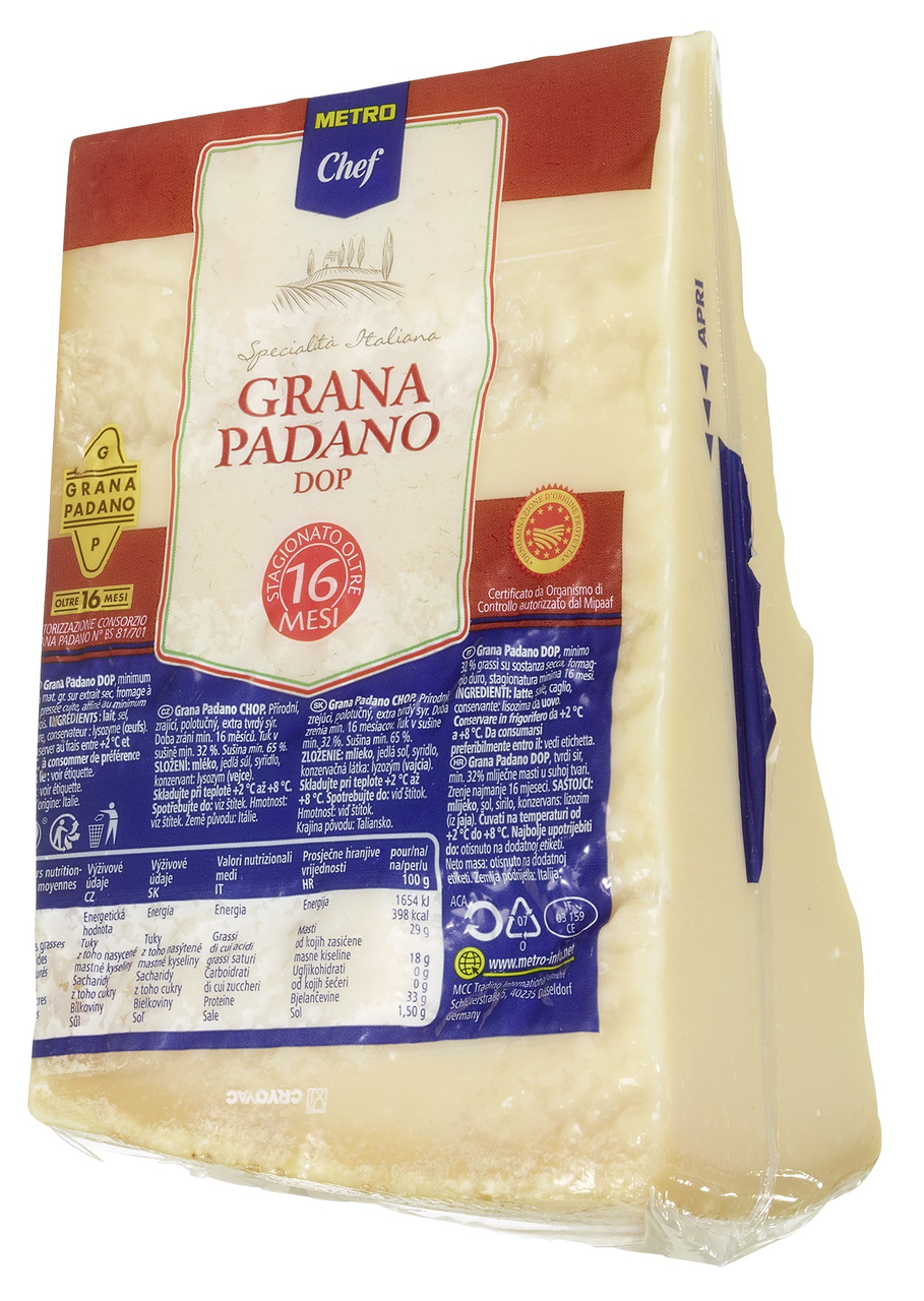 METRO Chef Grana Padano sýr 16-měsíční chlaz. váž. cca 1 kg