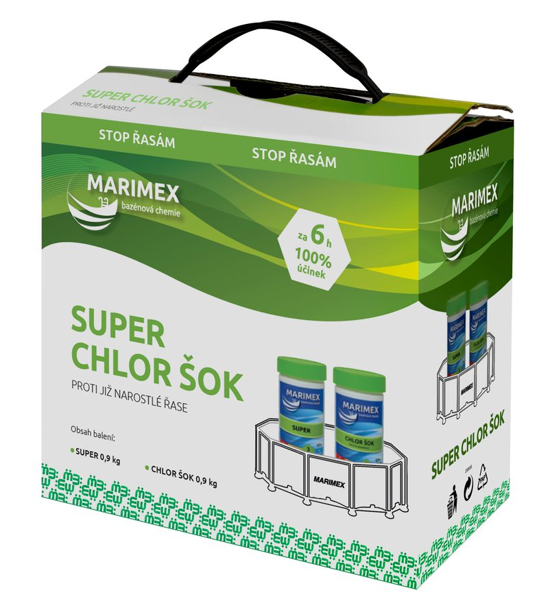 Desinfekce Marimex Super Chlor Šok 2 x 0,9 kg 1 ks